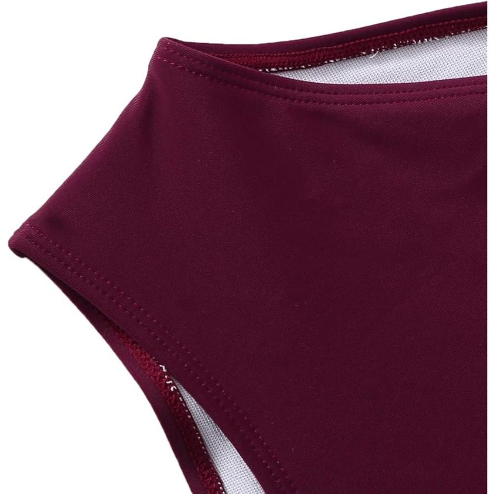 Sweatyrocks Red Color Block One Shoulder Cutout 1… - image 6